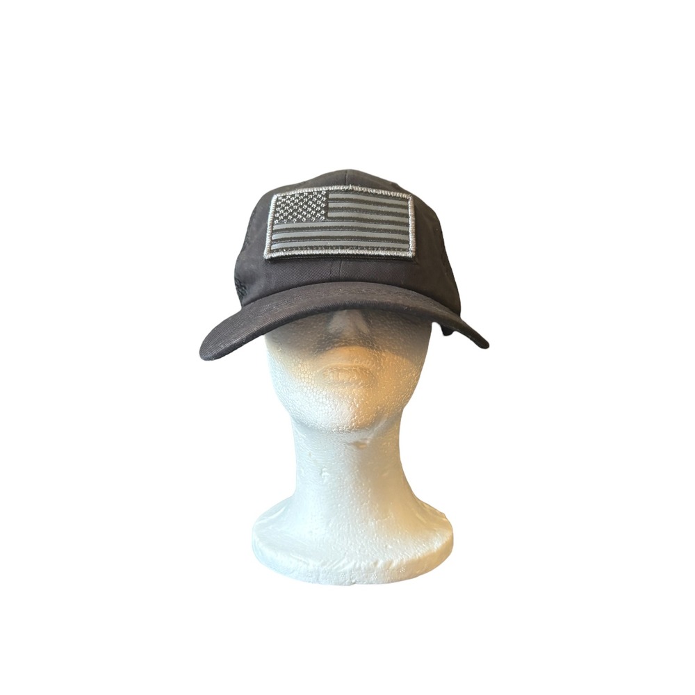 Pit Bull USA Flag Patch USA Baseball Hat‎ Black Mesh Adjustable Tactical Cap